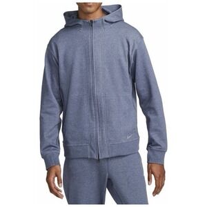 Nike Yoga Dri-Fit Full-Zip Hoodie Sweatshirt Loose Heathered Blue  Men's Medium